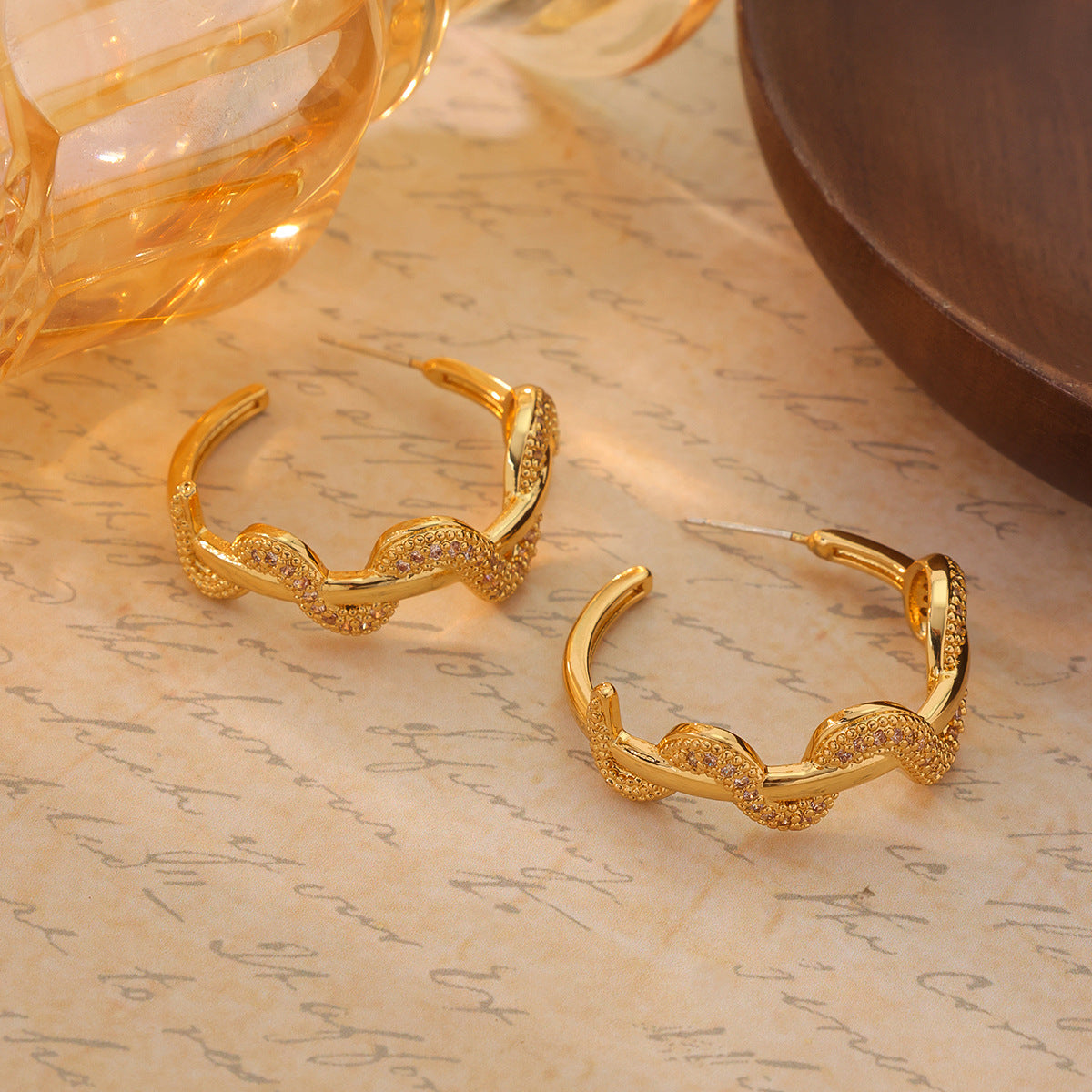 Snake-shaped earrings