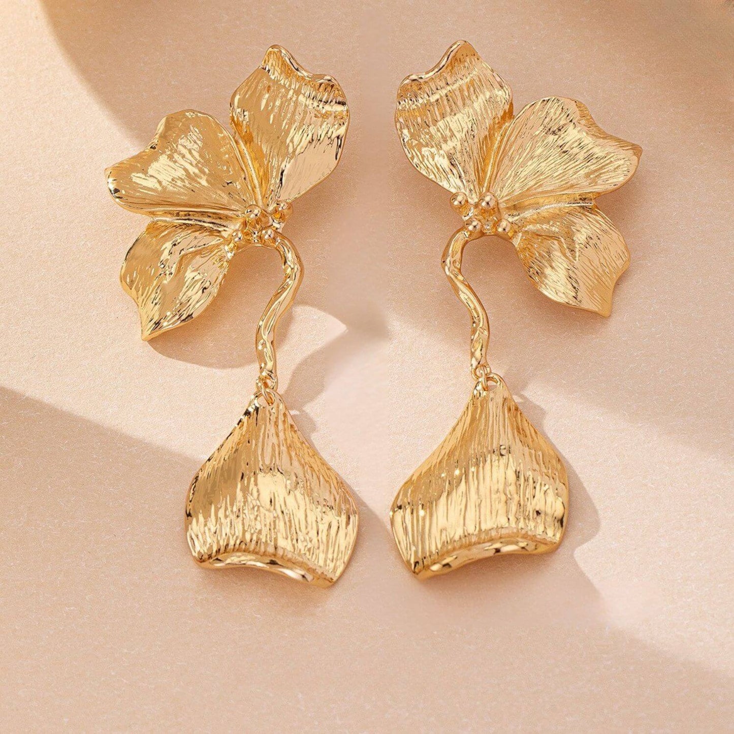 18K Gold Plated Flower Earrings