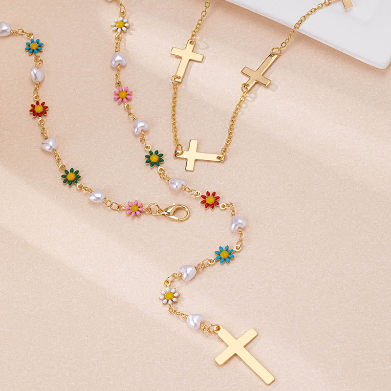 Colorful Cross Necklace: Faith Meets Fashion!