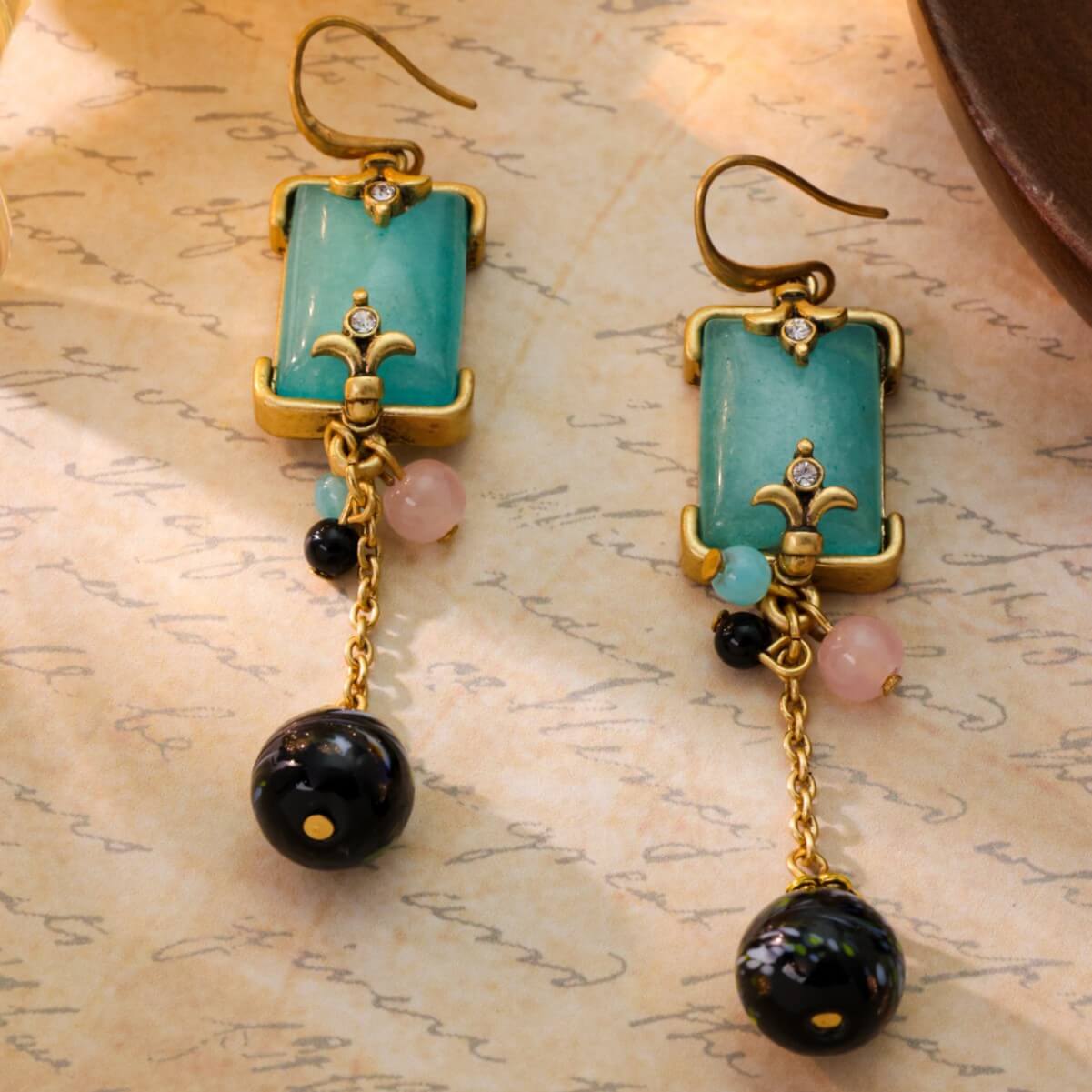 Rhinestone Leaf Earrings