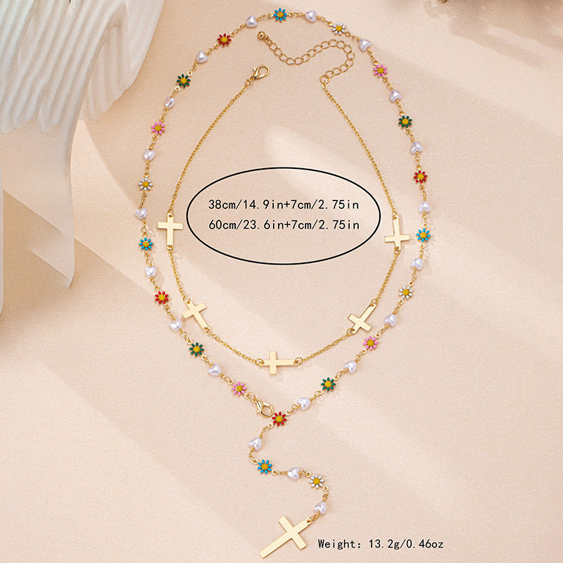 Colorful Cross Necklace: Faith Meets Fashion!