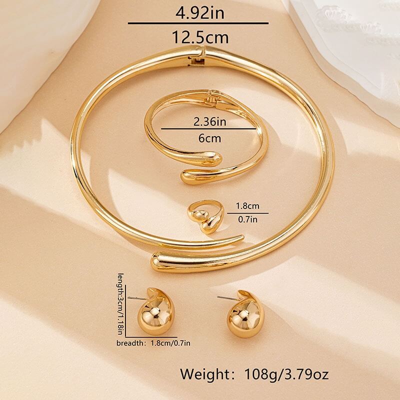 18K Gold Plated Jewelry Set