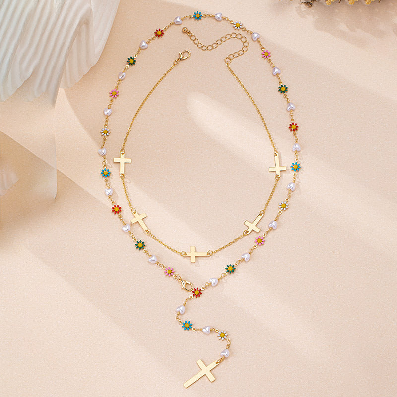 Colorful Cross Necklace: Faith Meets Fashion!
