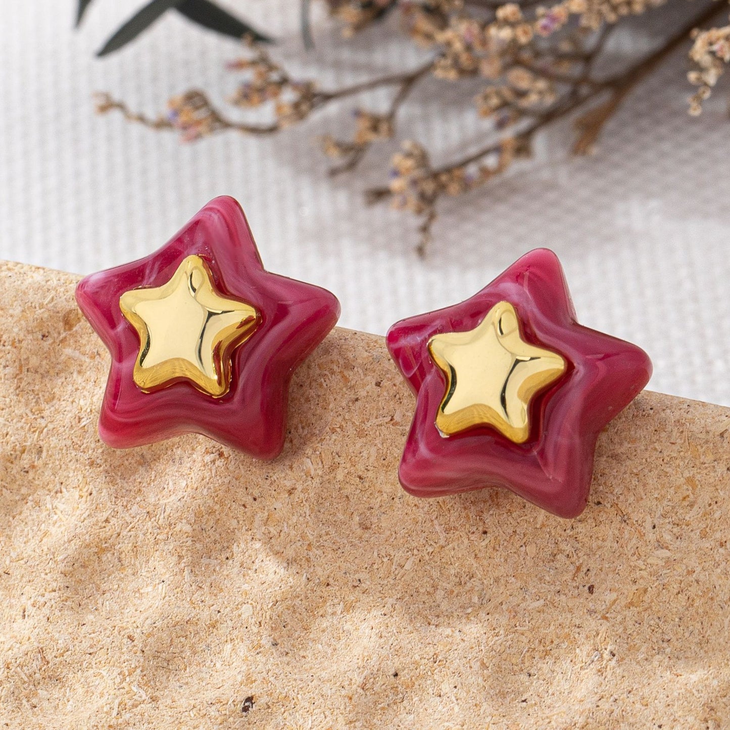 Playful Star Stud Earrings: Colorful Charm for Every Occasion!
