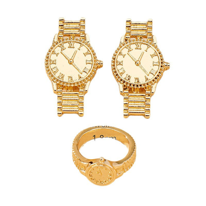 Chic Watch-Inspired Jewelry Set: Timeless Elegance!