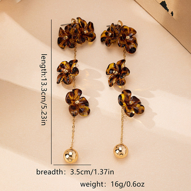 Charming Floral Drop Earrings: Elegant & Playful!