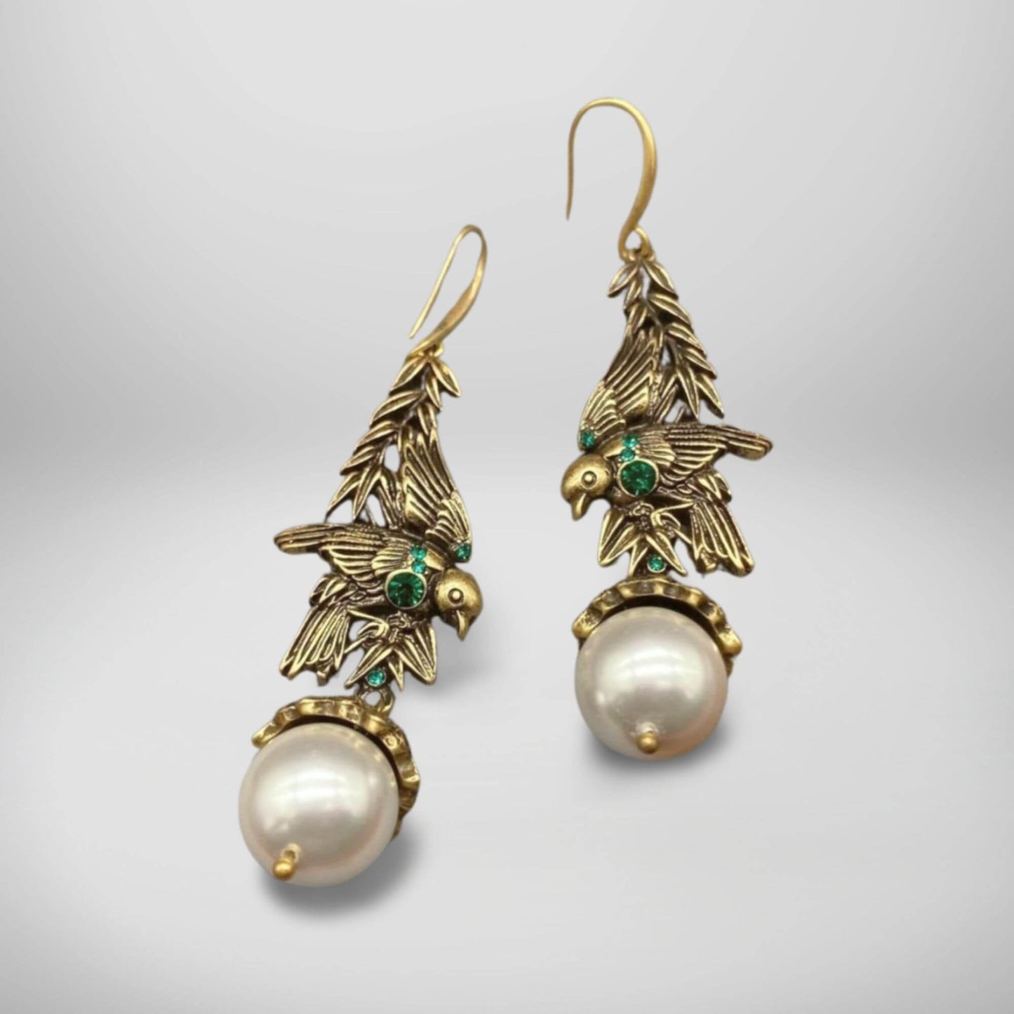 Bird Pearl Earrings-OY407