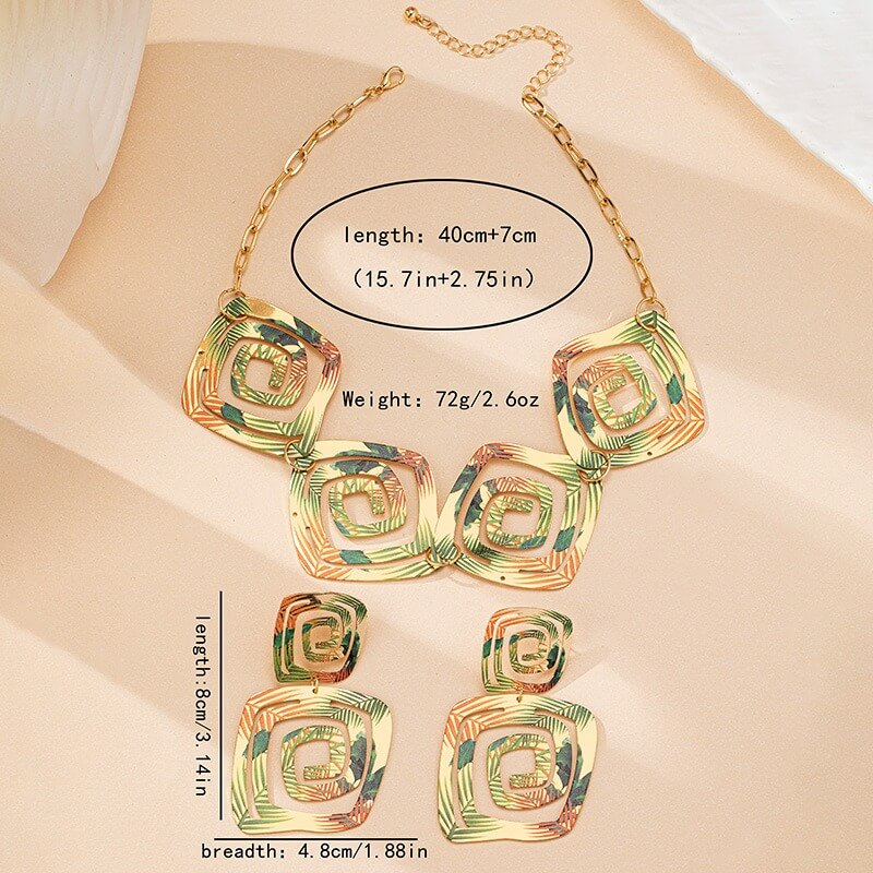 Boho Earrings Necklace Se