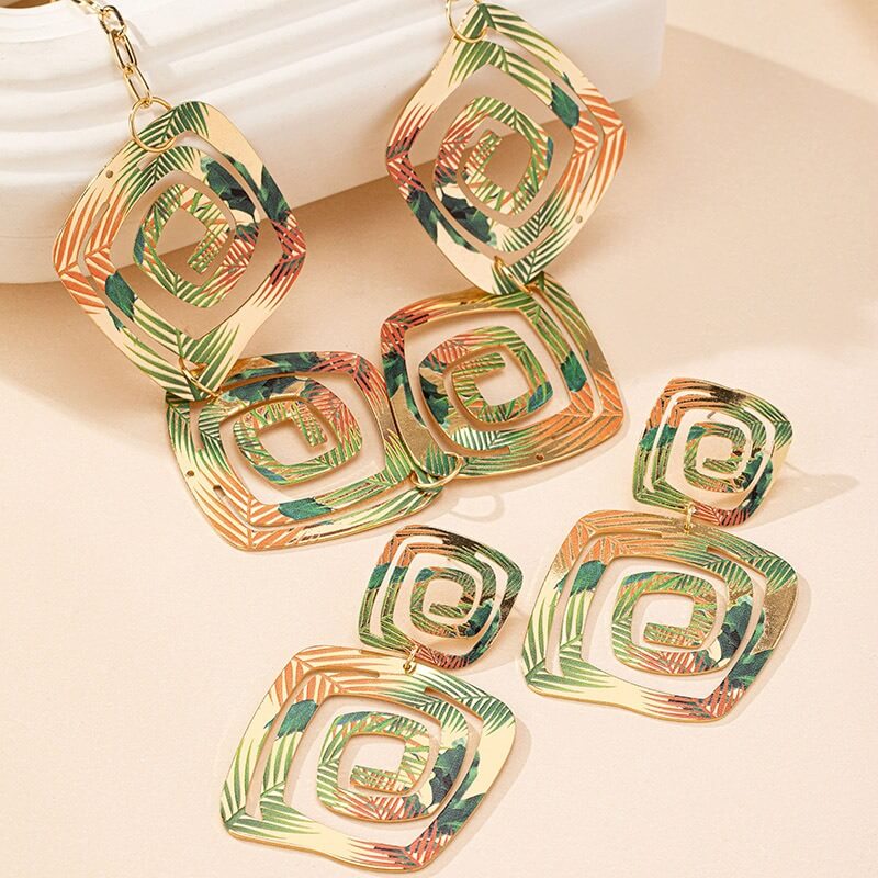 Boho Earrings Necklace Se