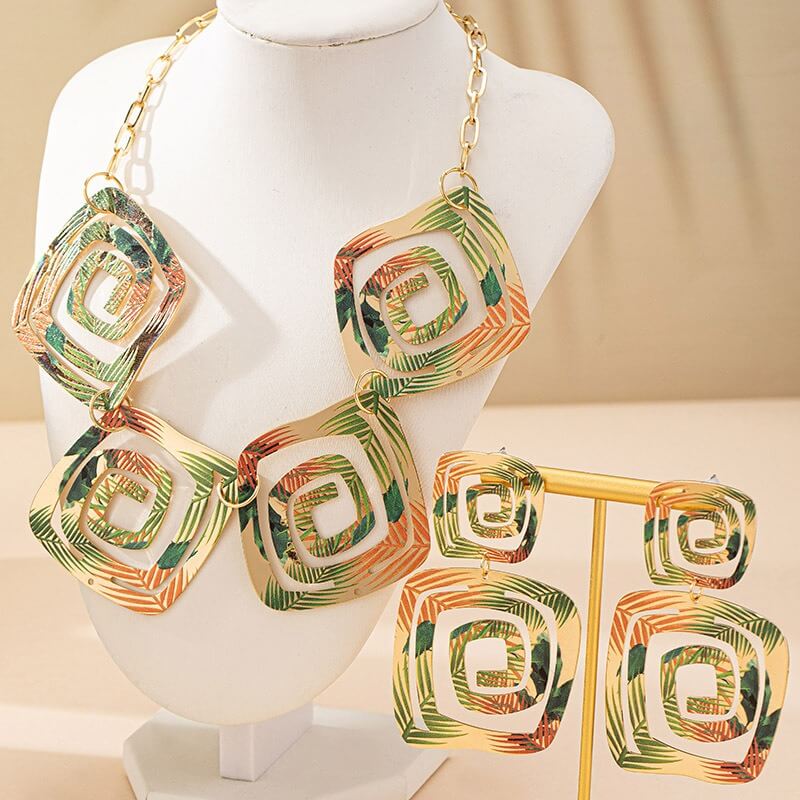 Boho Earrings Necklace Se