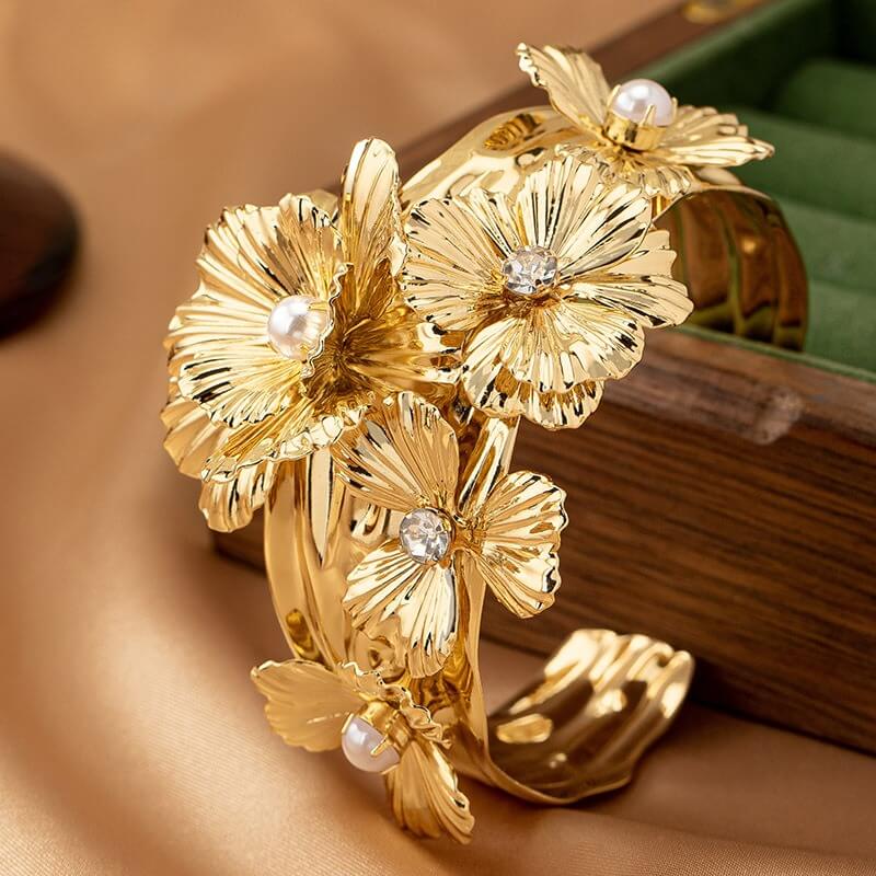 Chunky Gold Cuff Bracelets