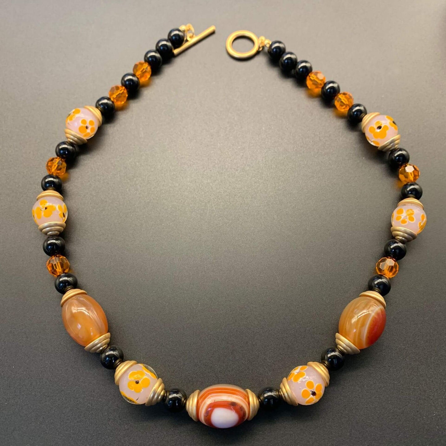 Exquisite Glass Jewelry Set - Necklace and Bracelet(OYG0276)