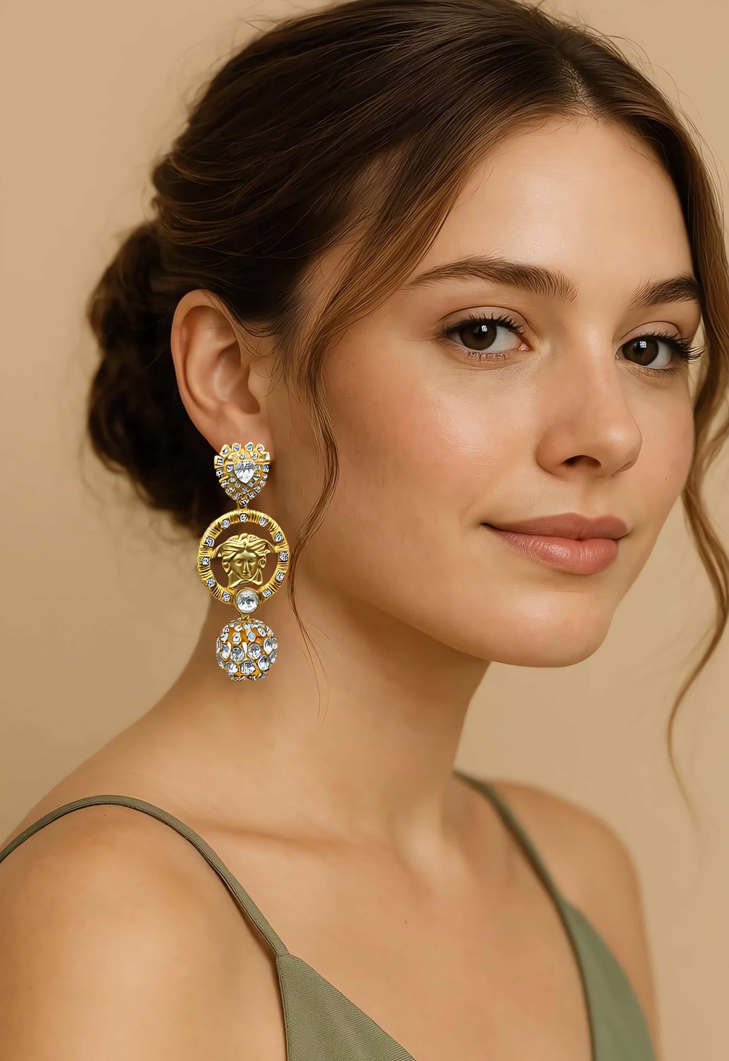 Medusa head earrings