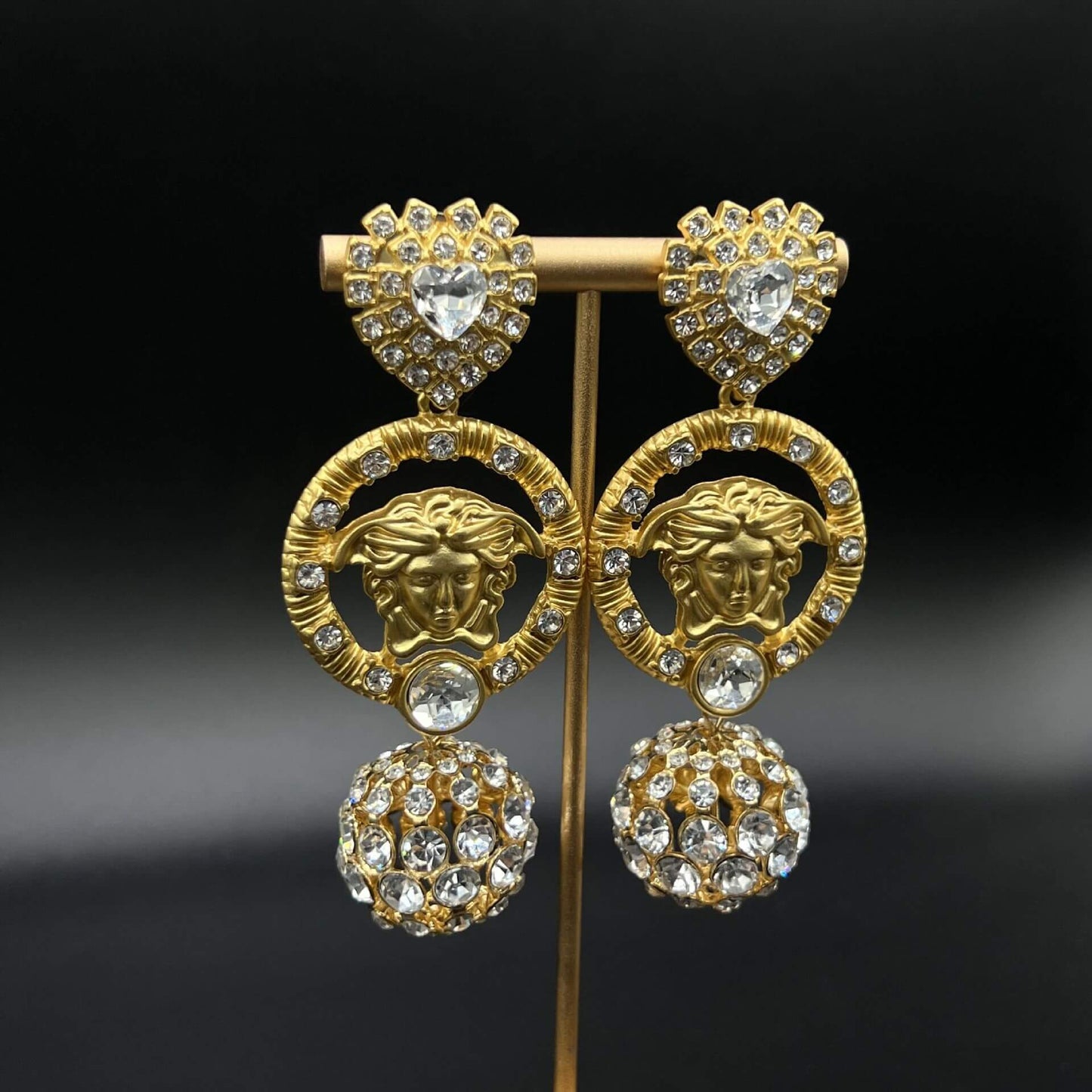 Medusa head earrings