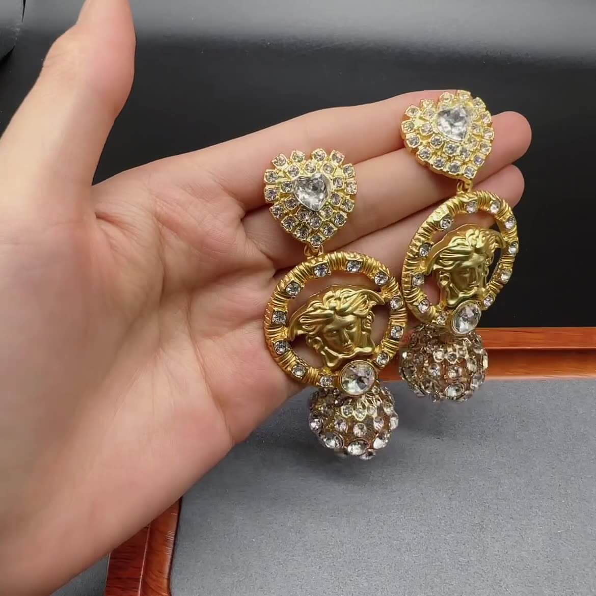 Medusa head earrings