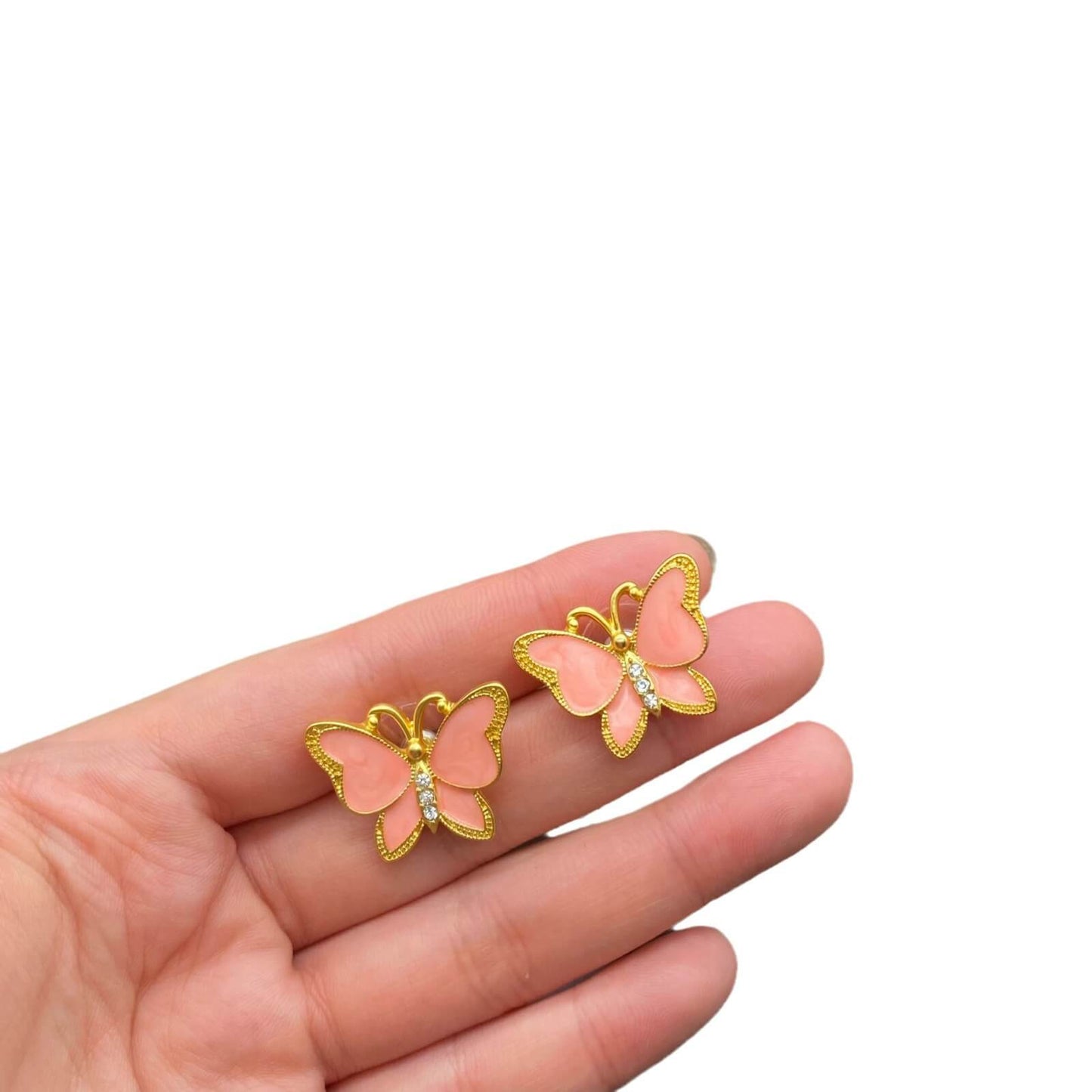 Pink Butterfly Earrings