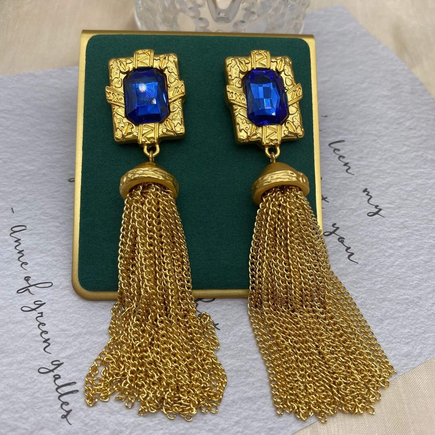Tassel chain earrings-E071