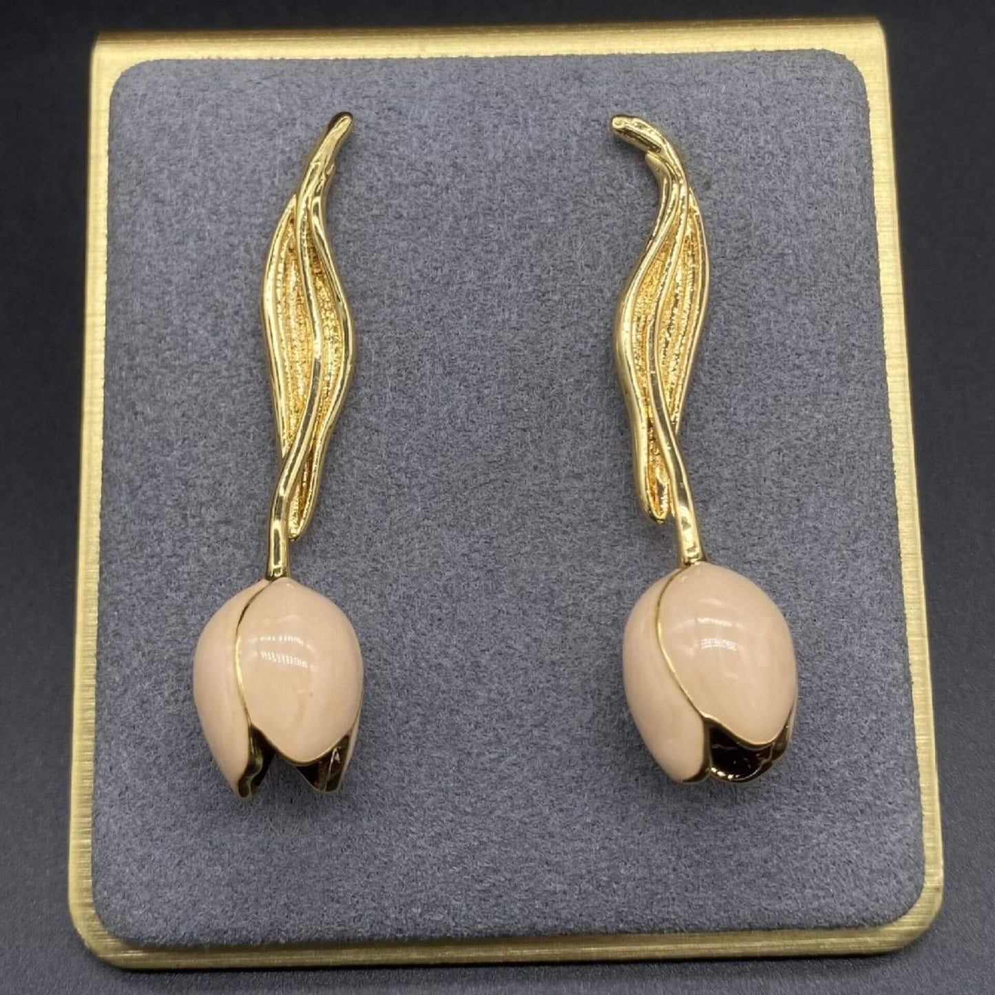 Tulip bud earrings-E383