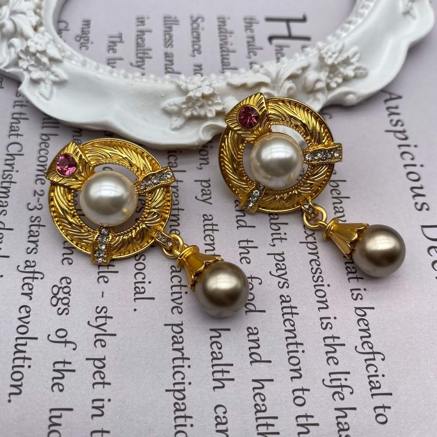 Two Pearl Earrings