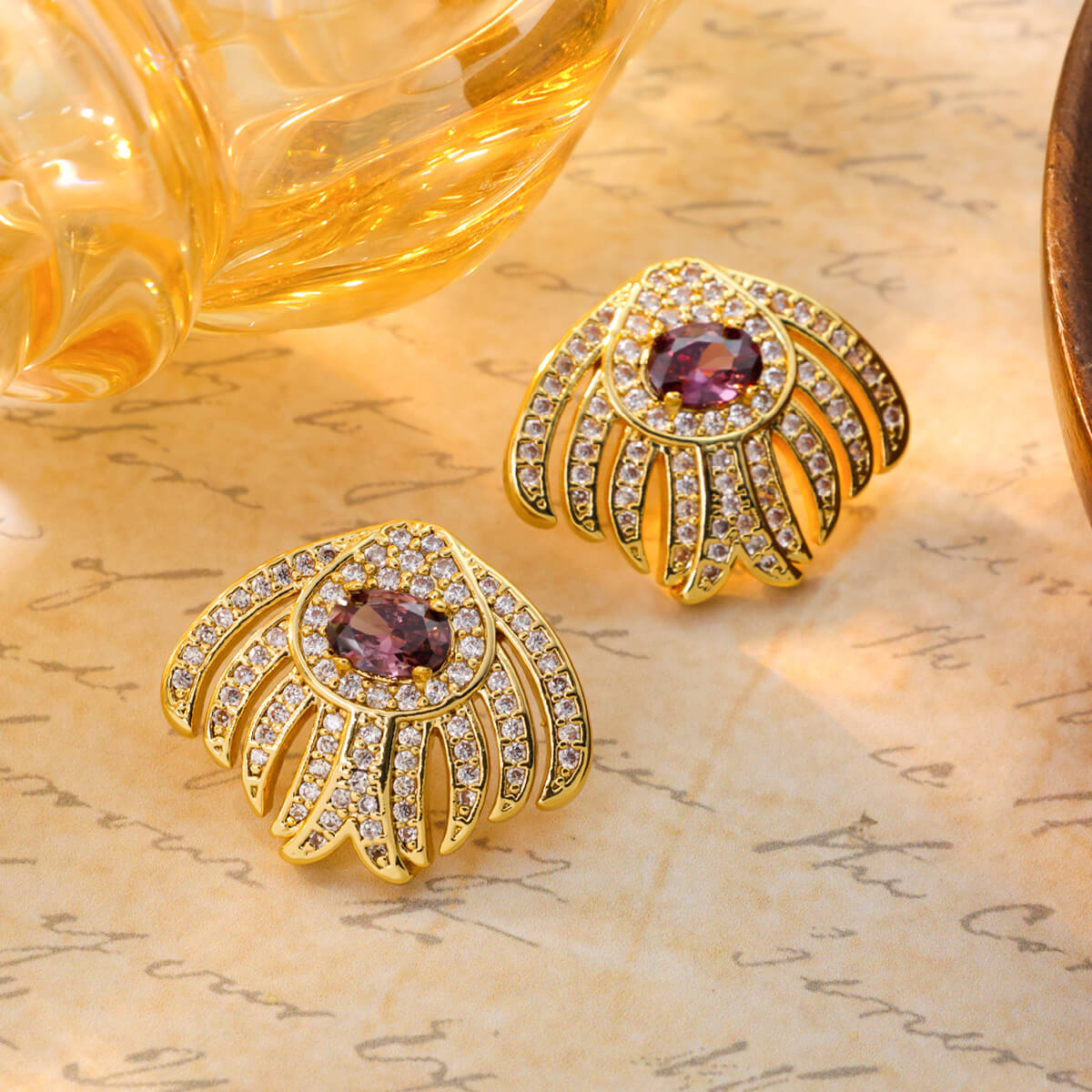 Zirconia Geometric Earrings