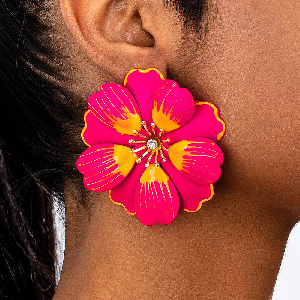 Bold Floral Statement Earrings: Bright & Beautiful!