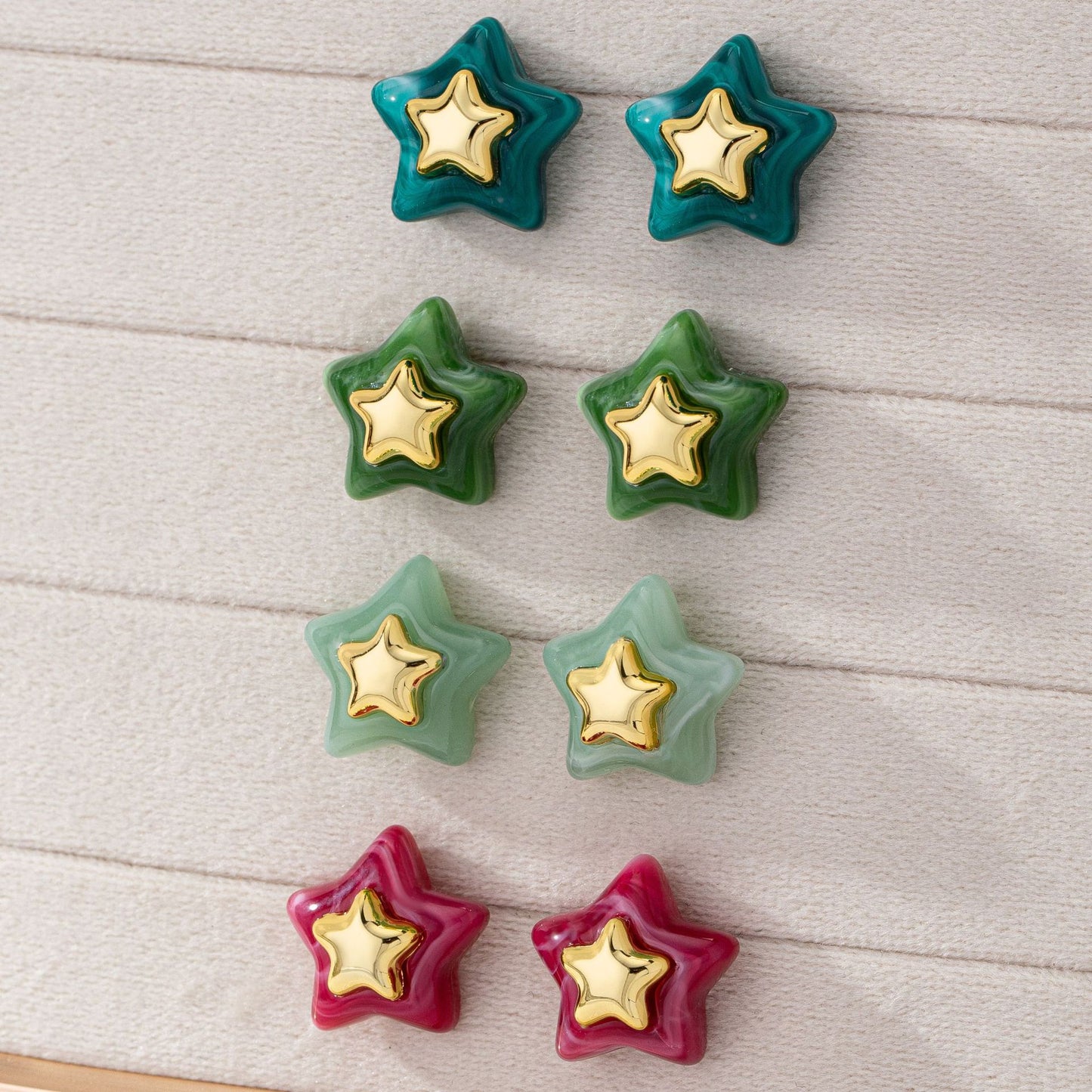 Playful Star Stud Earrings: Colorful Charm for Every Occasion!