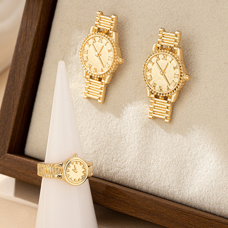 Chic Watch-Inspired Jewelry Set: Timeless Elegance!