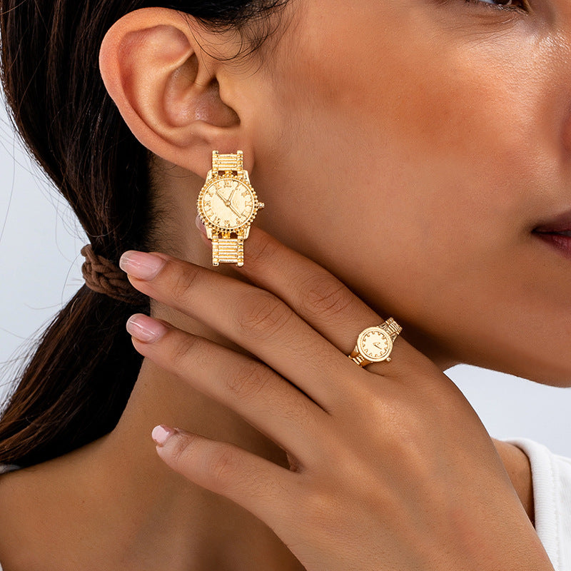 Chic Watch-Inspired Jewelry Set: Timeless Elegance!