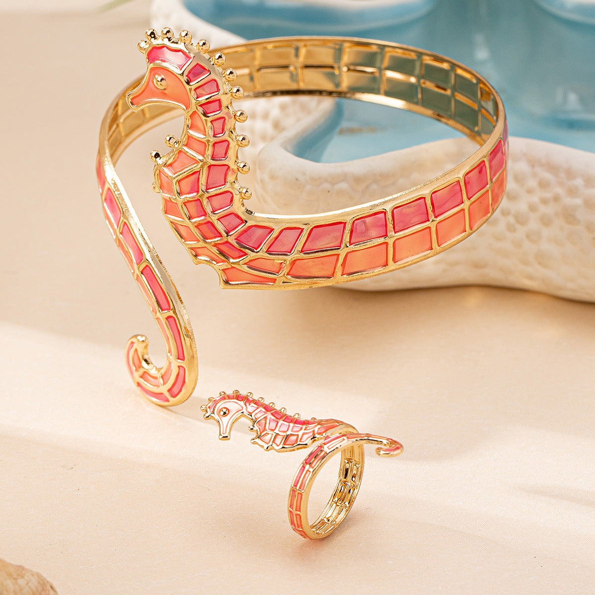 Seahorse Jewelry Set: Whimsical Elegance!