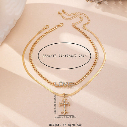 Trendy Layered Necklace Set: Love &amp; Faith Combined!