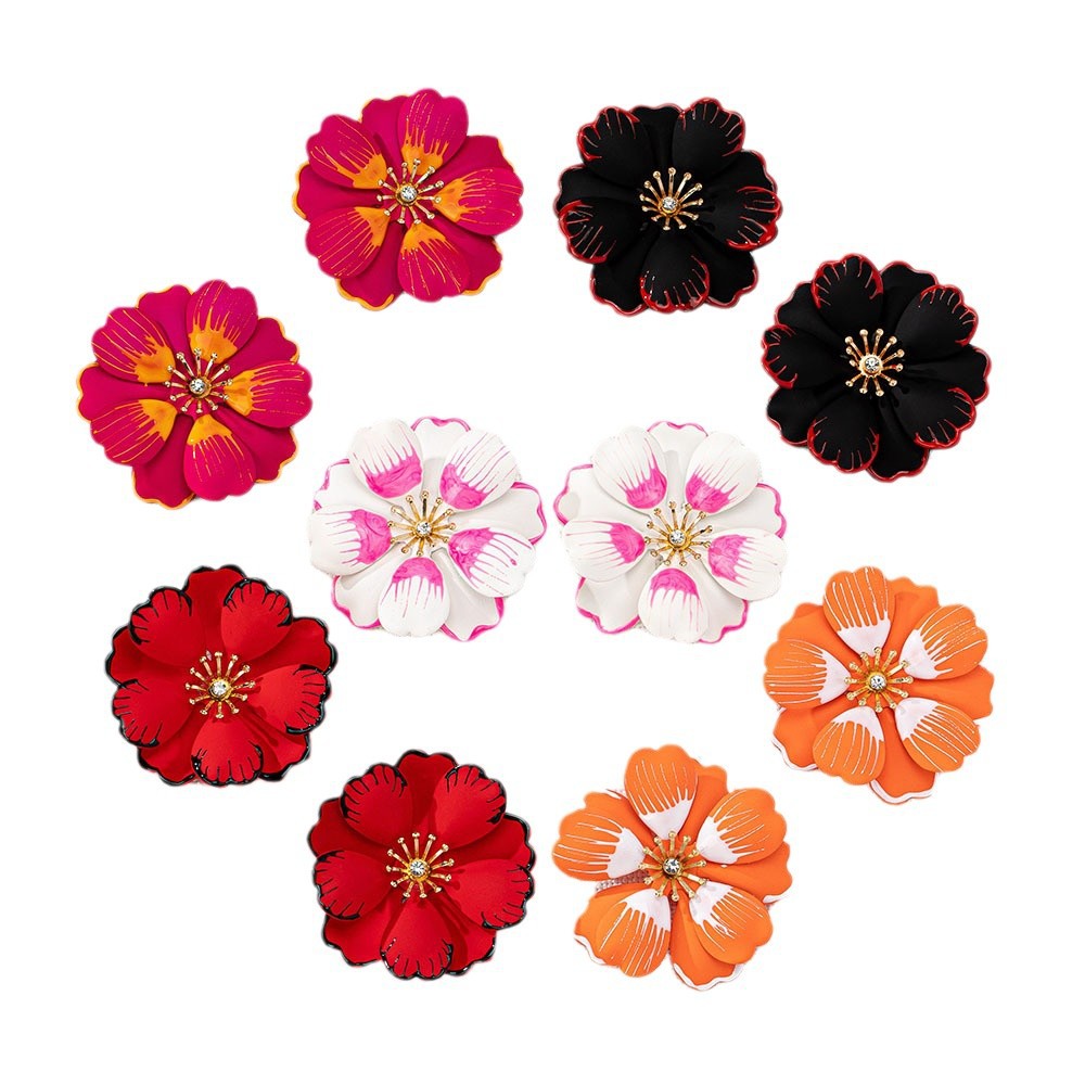 Bold Floral Statement Earrings: Bright & Beautiful!