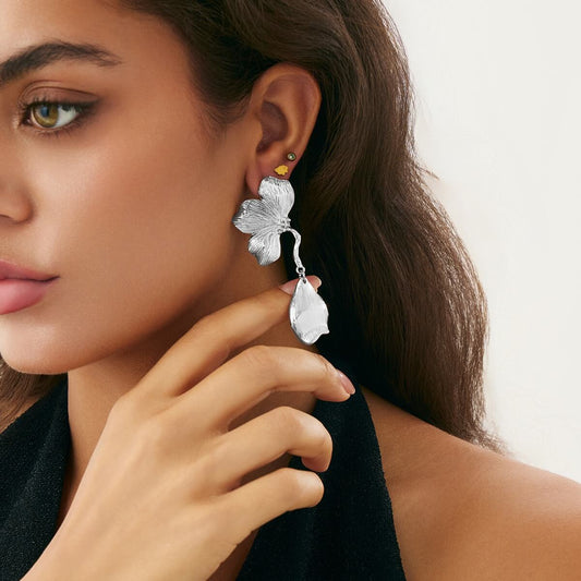18K Gold Plated Flower Earrings