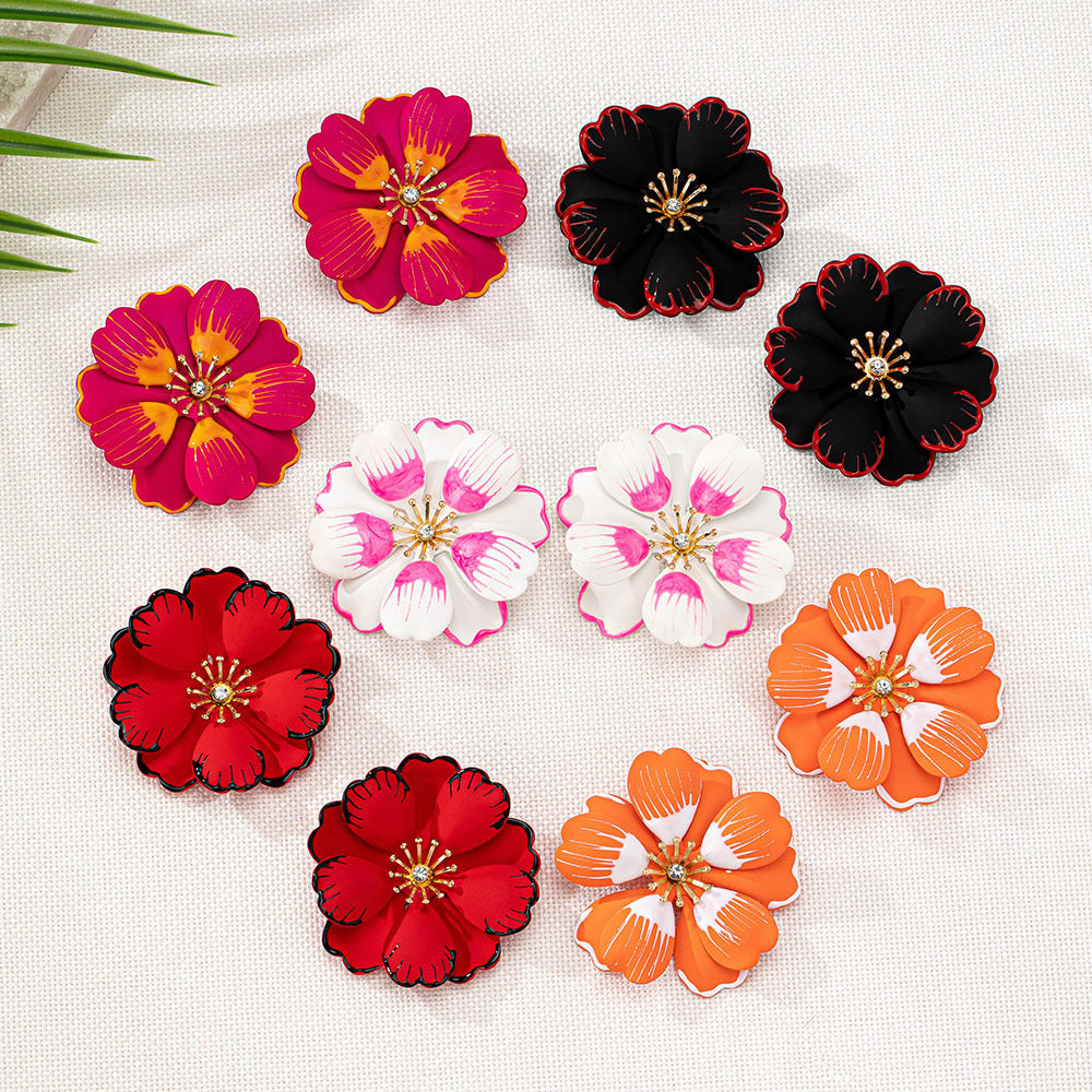 Bold Floral Statement Earrings: Bright & Beautiful!