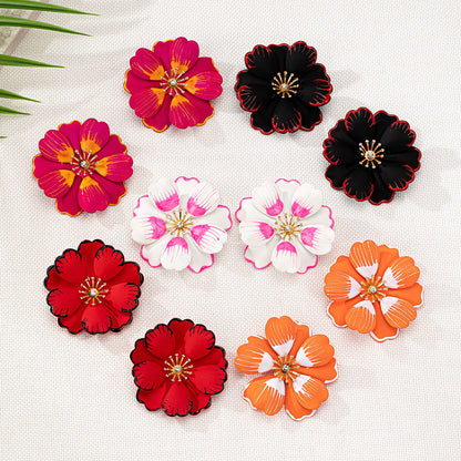 Bold Floral Statement Earrings: Bright & Beautiful!