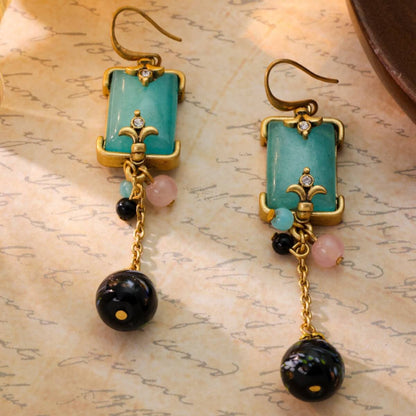 Rhinestone Leaf Earrings