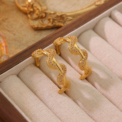 Snake-shaped earrings
