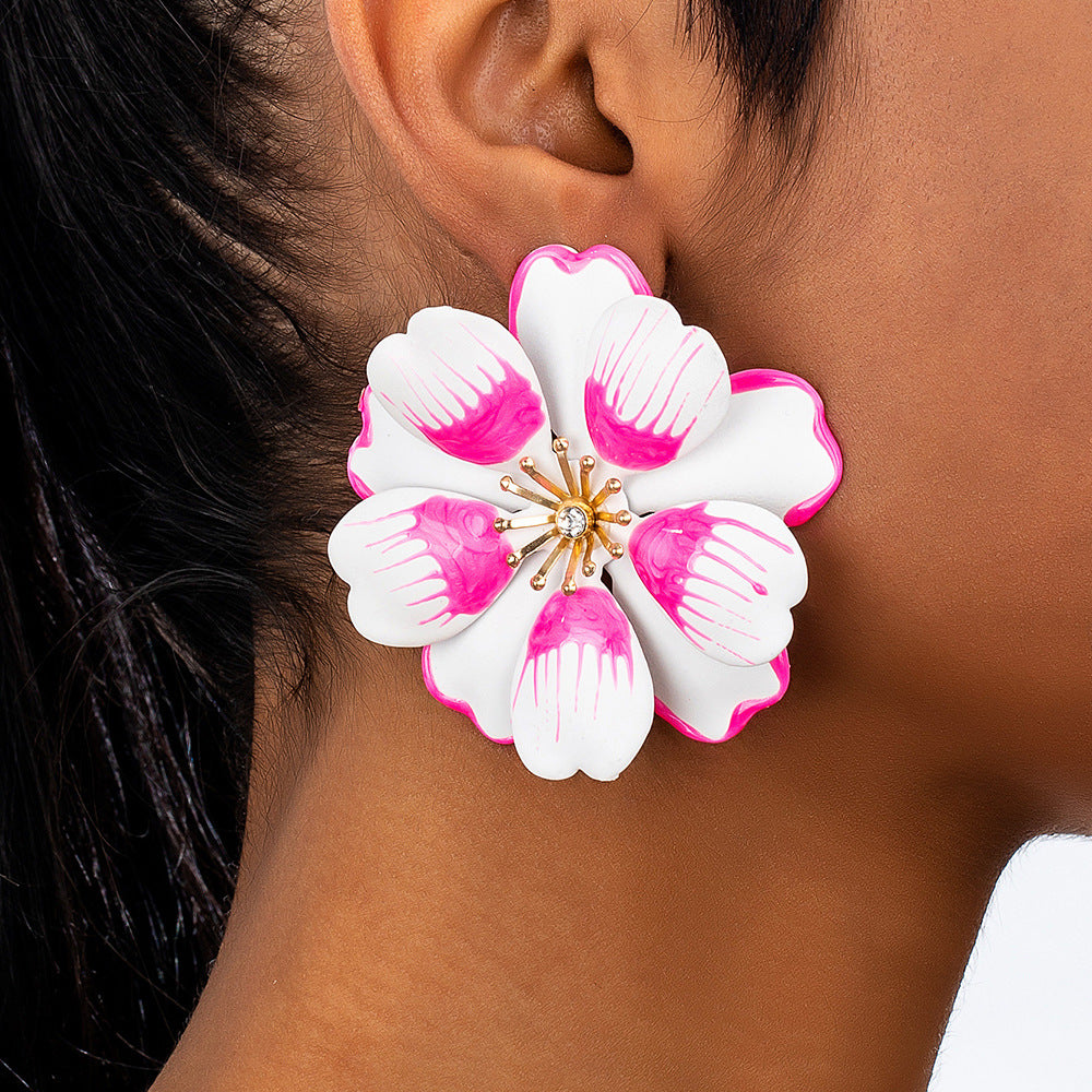 Bold Floral Statement Earrings: Bright & Beautiful!