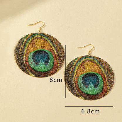 Vibrant Peacock Feather Earrings: Unique &amp; Eye-Catching!
