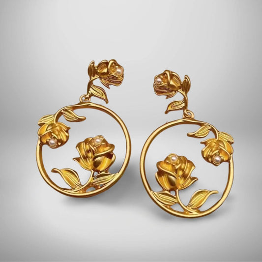 3D Rose  Earrings