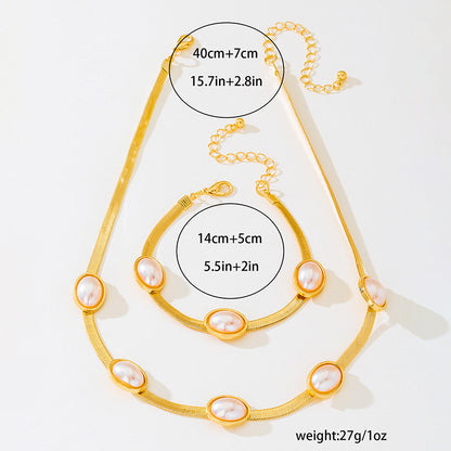 Elegant Pearl and Gold Jewelry Set: Timeless Beauty for Any Occasion!