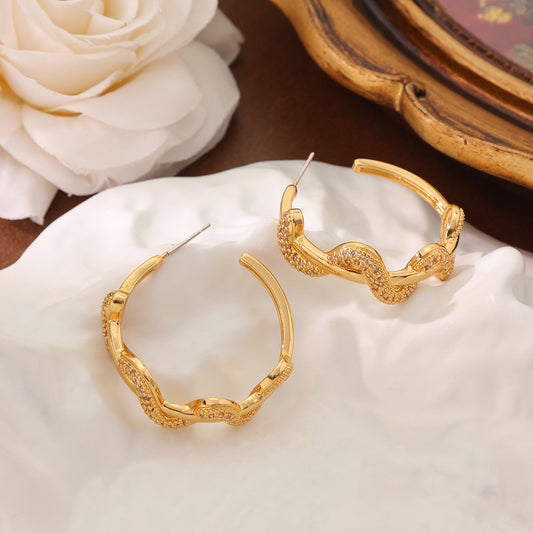 Snake-shaped earrings