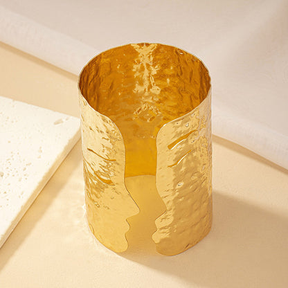 Artistic Face Cuff Bracelet: Bold & Unique!