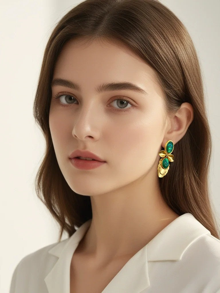 3D Petal Earrings-E031
