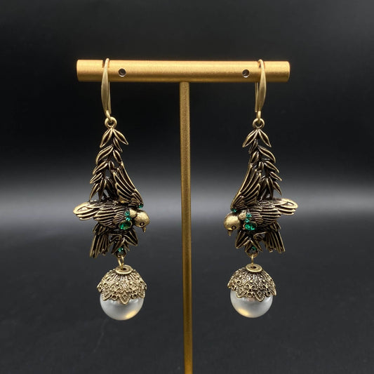 Bird Pearl Earrings