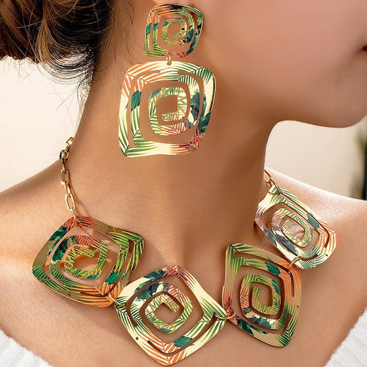 Boho Earrings Necklace Se
