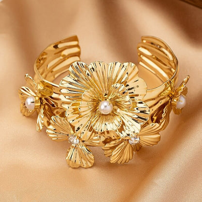 Chunky Gold Cuff Bracelets