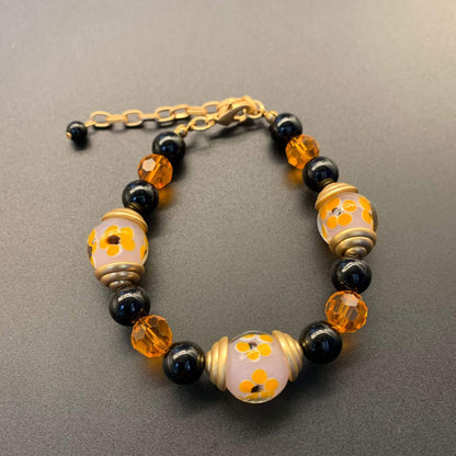 Exquisite Glass Jewelry Set - Necklace and Bracelet(OYG0276)