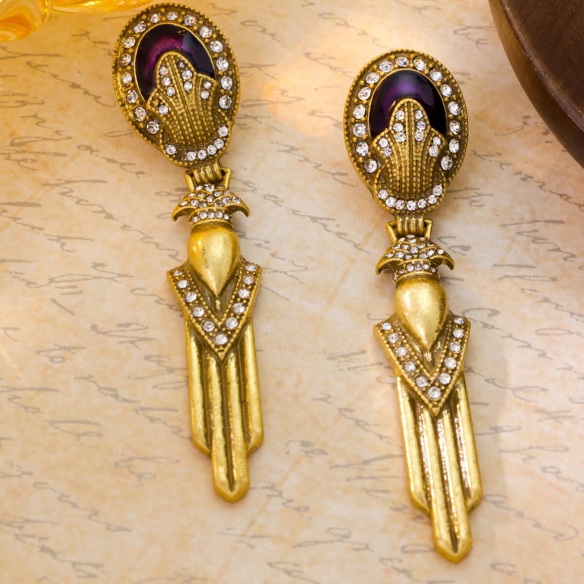 Gemstone Teardrop Earrings