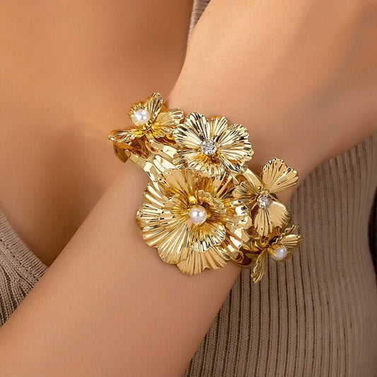 Chunky Gold Cuff Bracelets