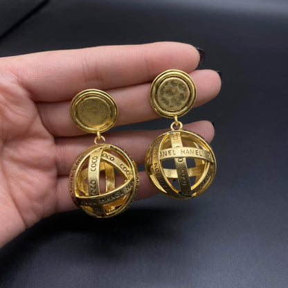Hollow ball earrings-E415